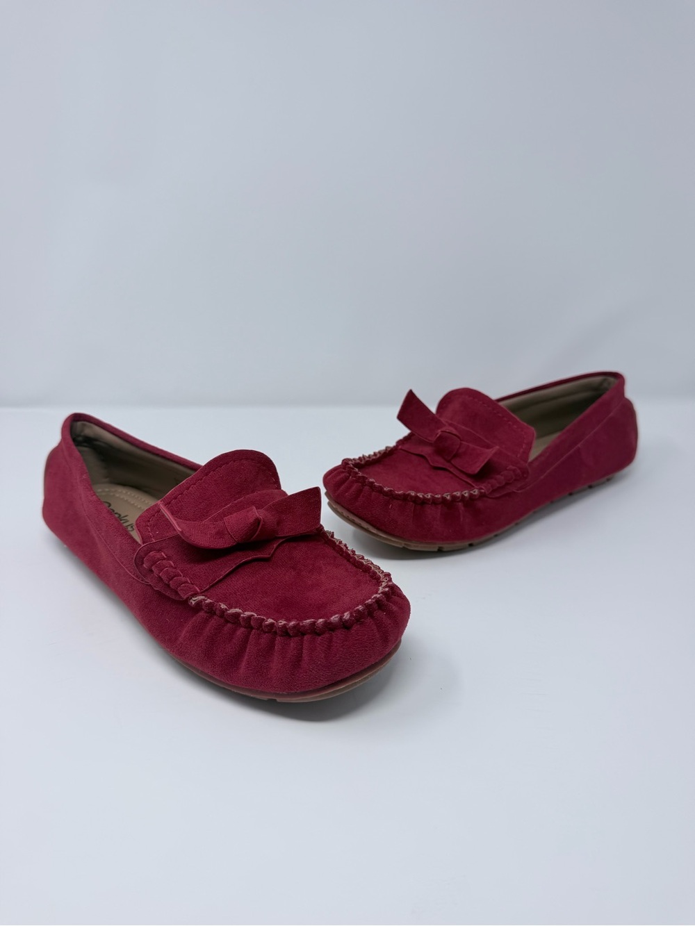 Corkys Driving Miss Daisy Red Bow Driving Loafers Women’s Size 11